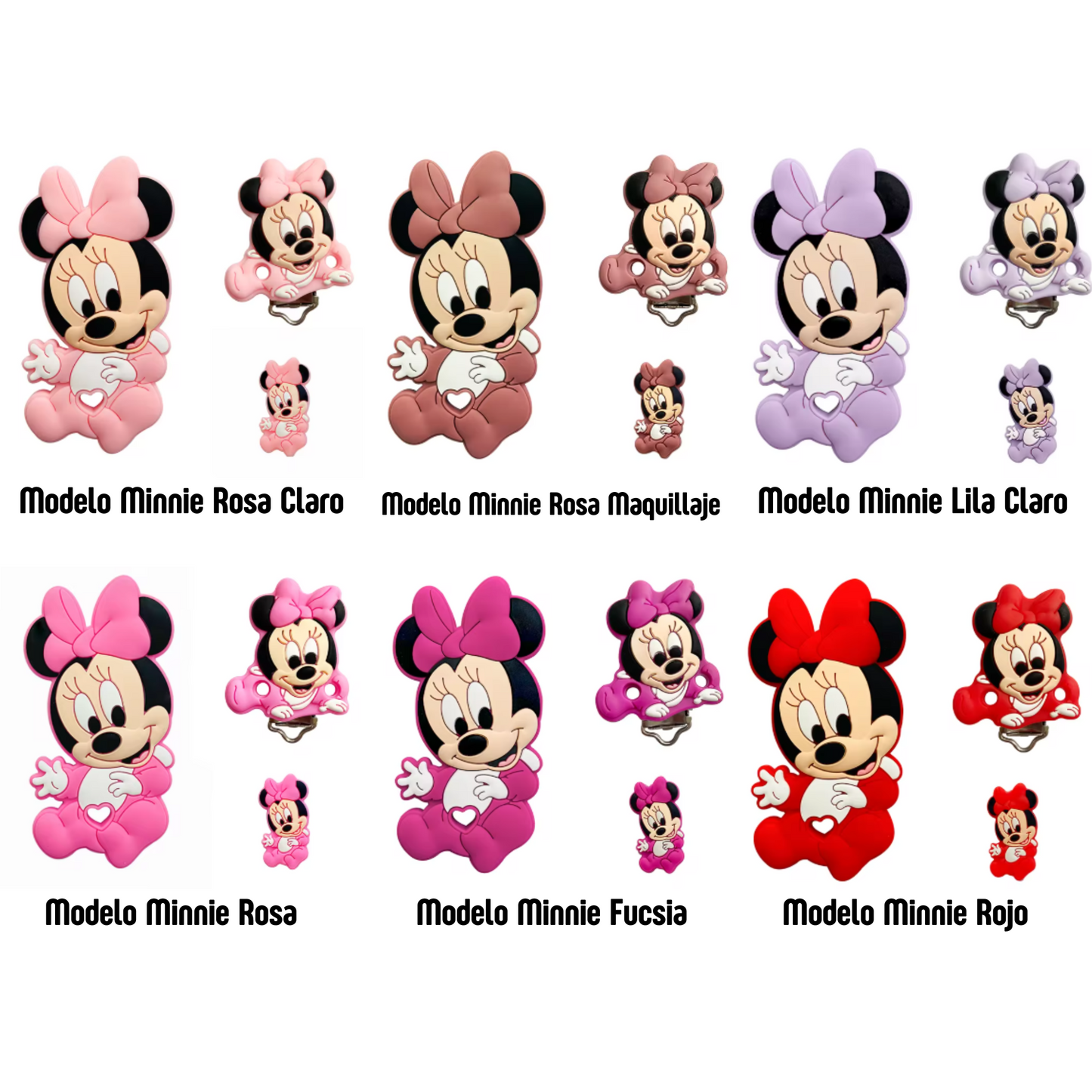 Chupetero Silicona Minnie Personalizado