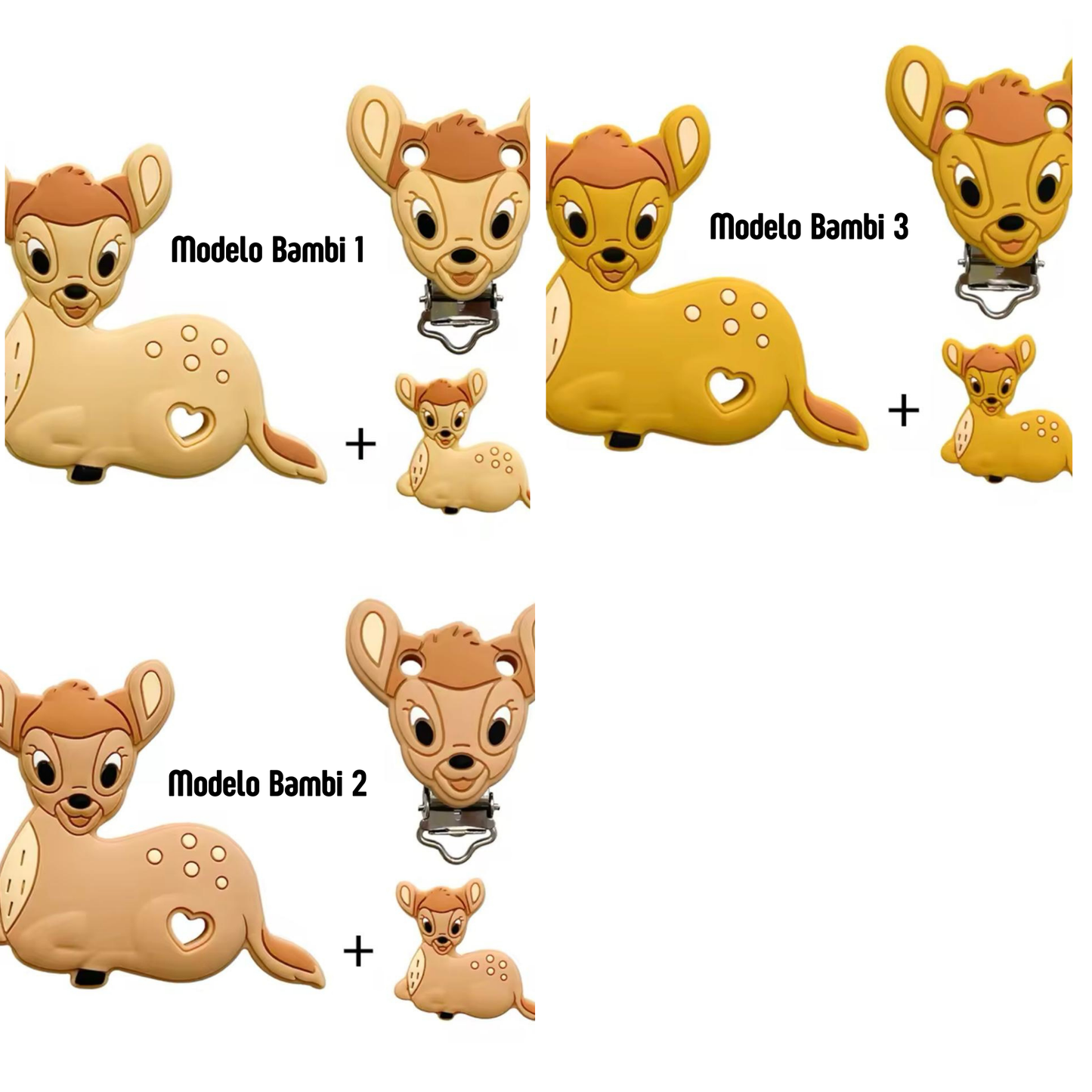 Chupetero Silicona Bambi Personalizado
