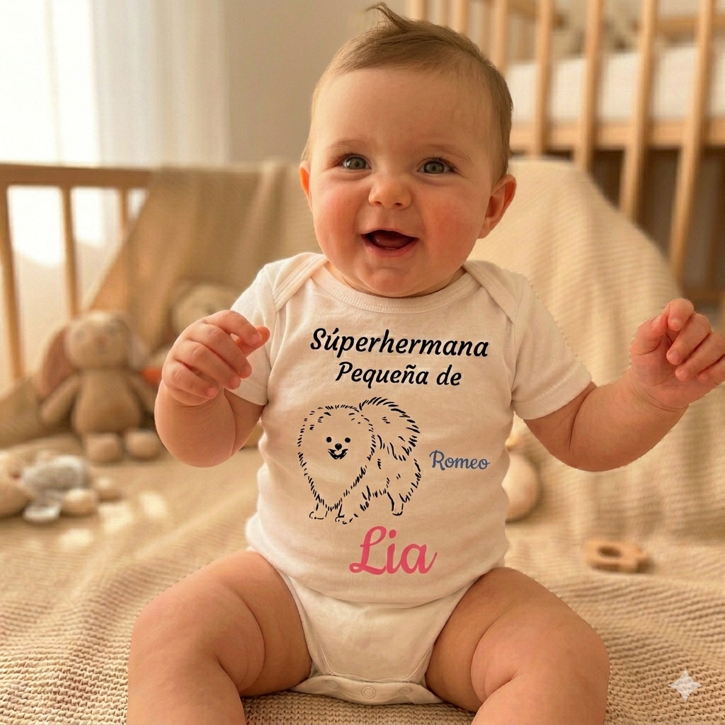 Body Personalizado ``Súperhermana Pequeña de..´´