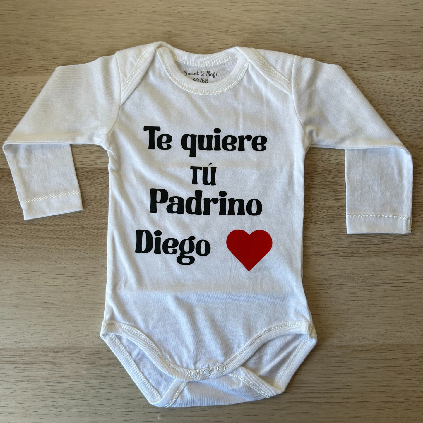 Body Personalizado ``Te quiere tú Padrino (Nombre) ♥ ´´