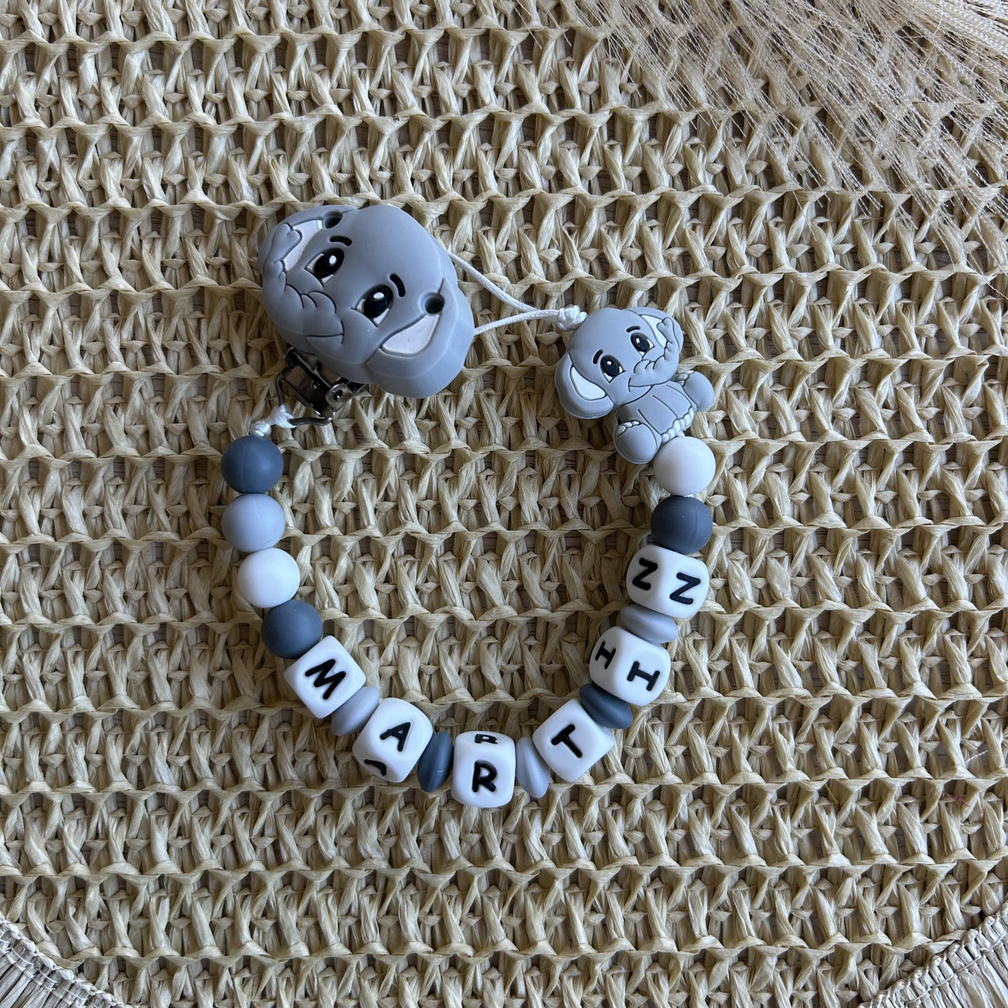 Chupetero Silicona Elefante Personalizado