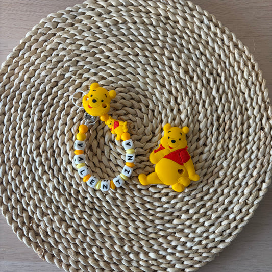 Chupetero Silicona Winnie The Pooh Personalizado