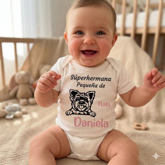 Body Personalizado ``Súperhermana Pequeña de..´´