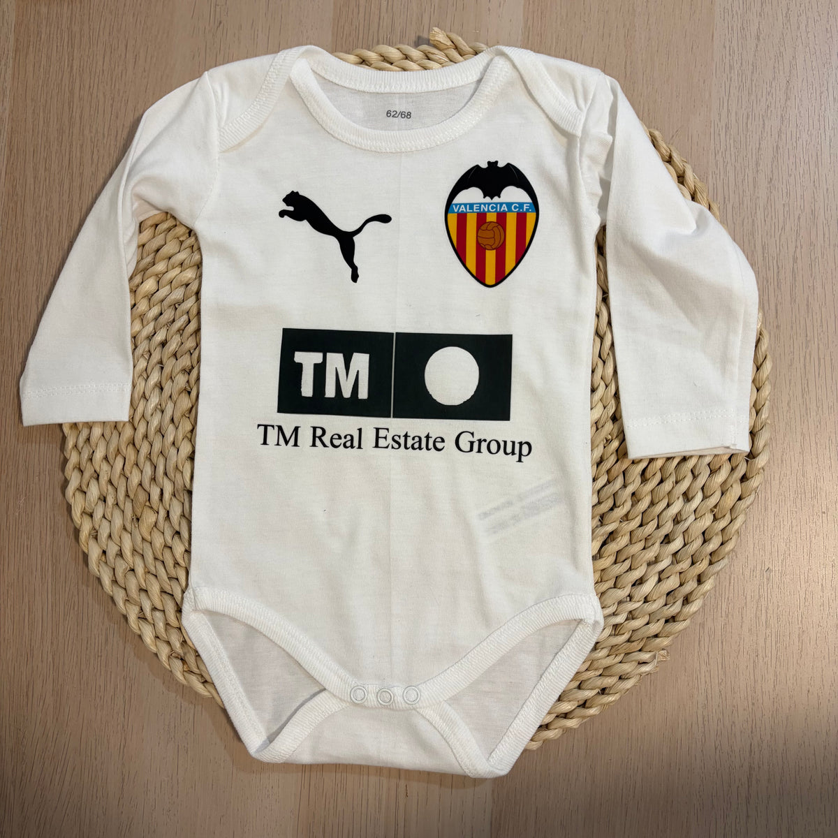 Body de bebé Valencia CF personalizado con nombre y número
