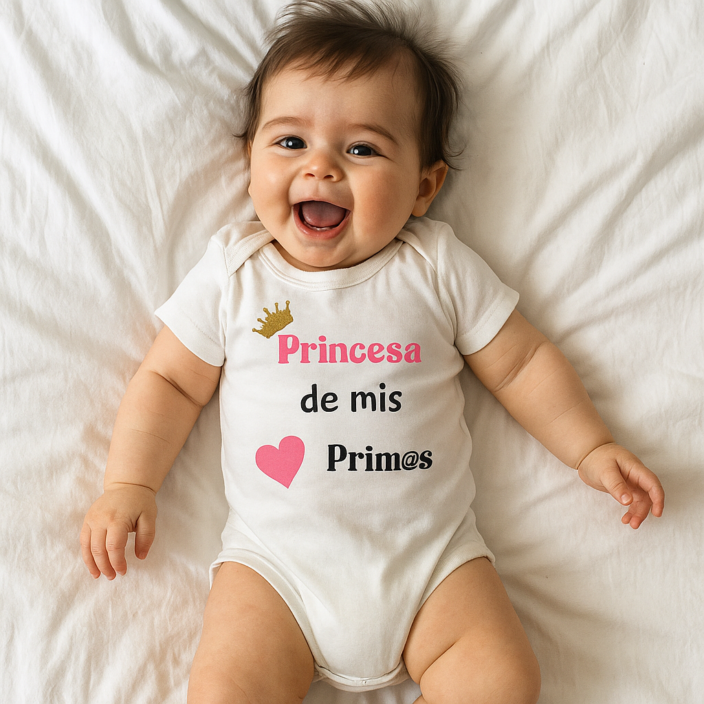 Body Personalizado ``Princesa de mis prim@s´´