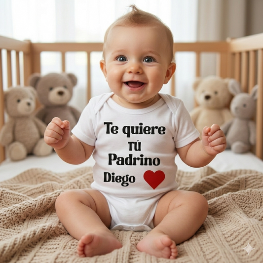 Body Personalizado ``Te quiere tú Padrino (Nombre) ♥ ´´