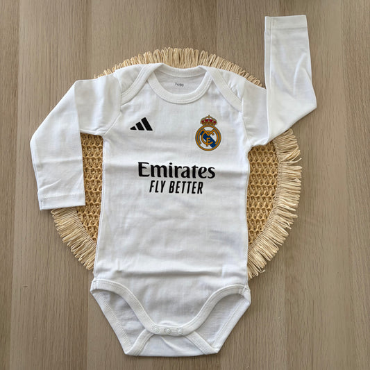body bebé Real Madrid personalizado con nombre
