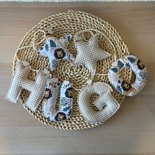 Guirnalda personalizada con nombre de 4 letras para bebé